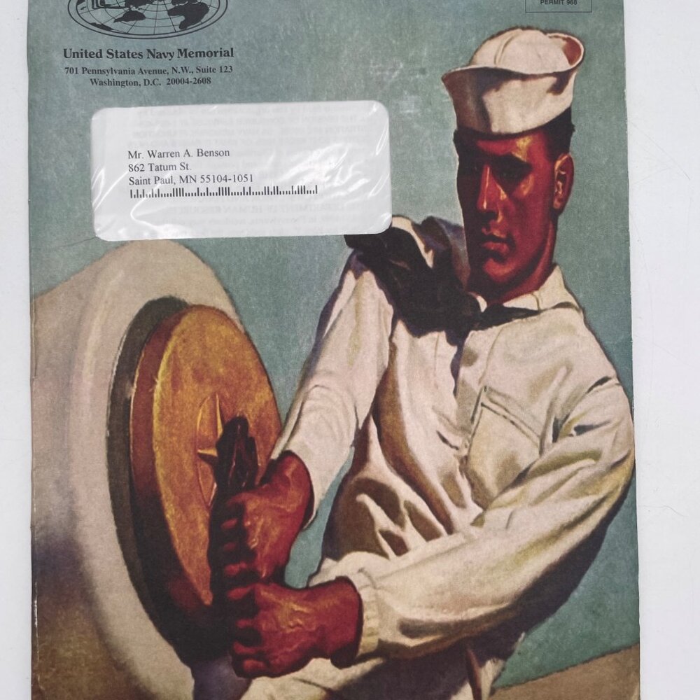 Vintage United States Navy Memorial WWII Sailor Envelope Ephemera Never Opened R